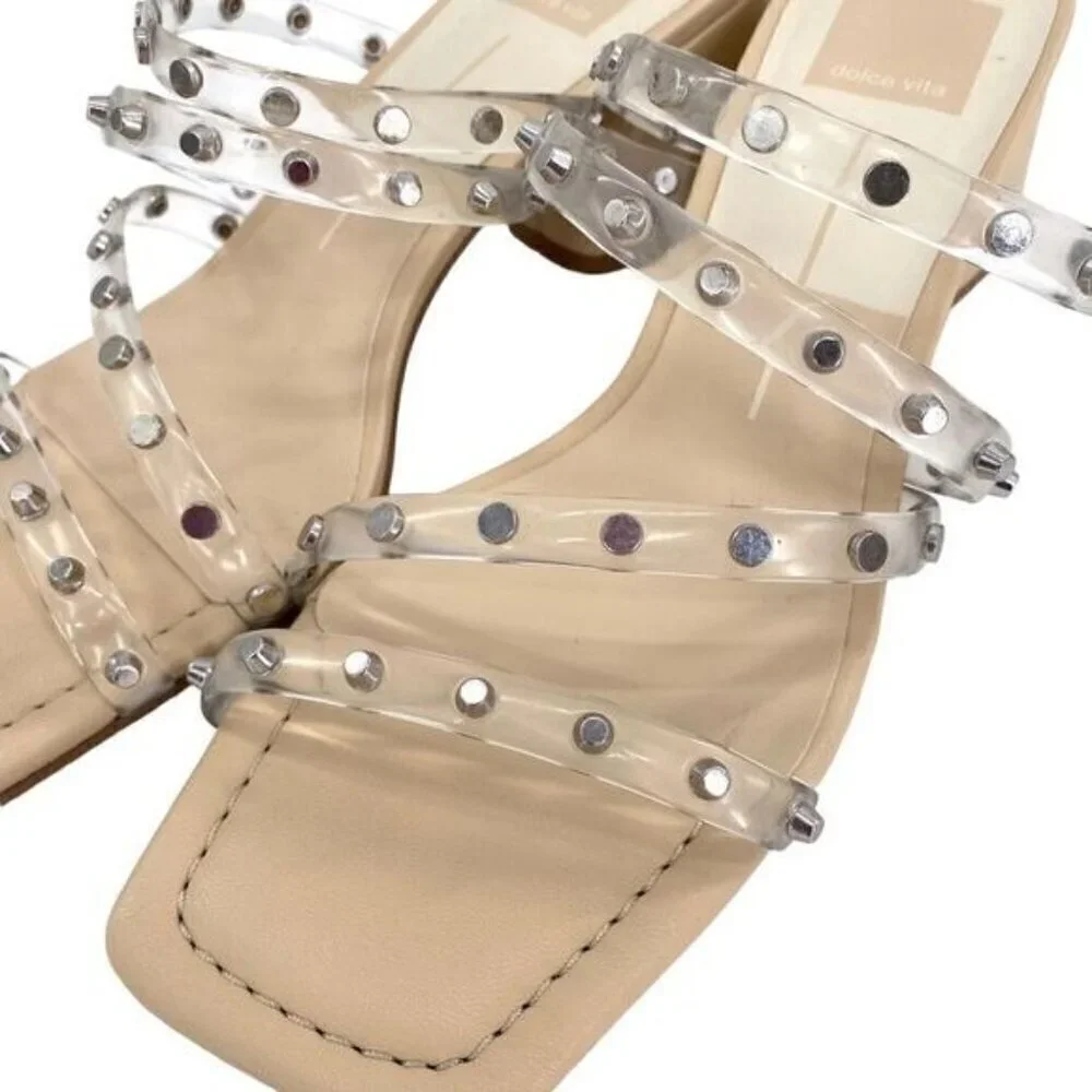 Dolce Vita Marie Strappy Heeled Sandals Crystal Vinyl